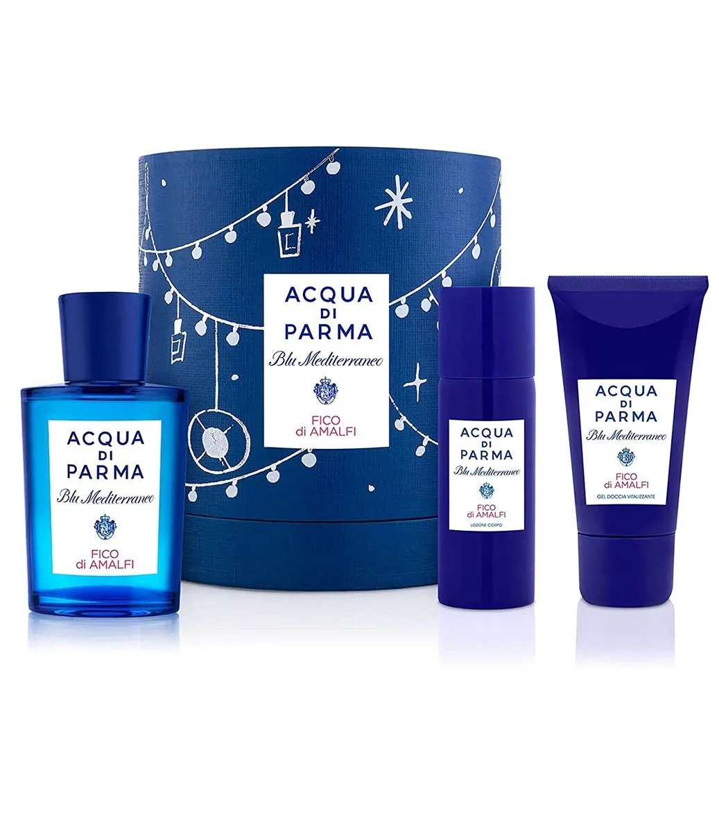 Acqua Di Parma Blu Mediterraneo Fico Di Amalfi Gift Set - 75ML EDT Spray   40ML Shower Gel   50ML Body Lotion (Men)